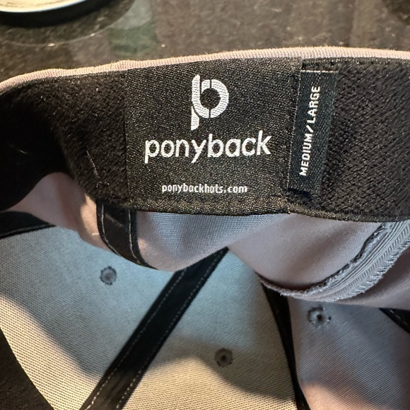 PONYBACK LIGHT GRAY HAT Size  Med/ Large - Picture 8 of 11